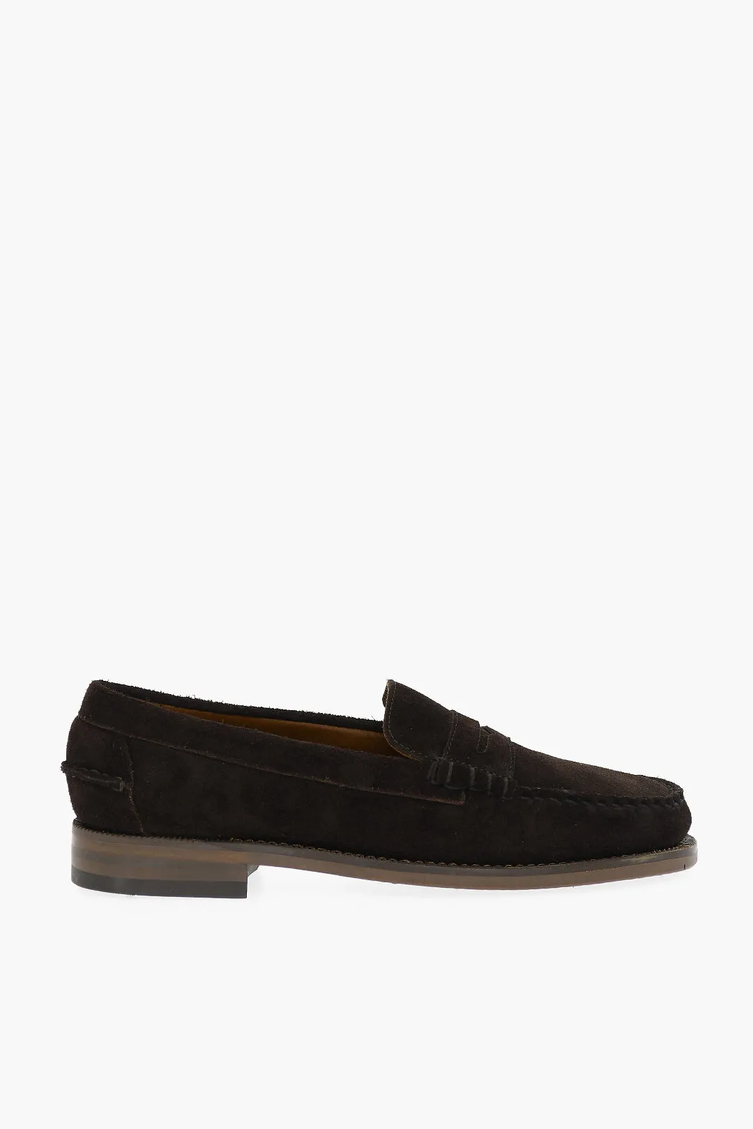 Mocassini Penny DAN In Suede Con Suola In Pelle