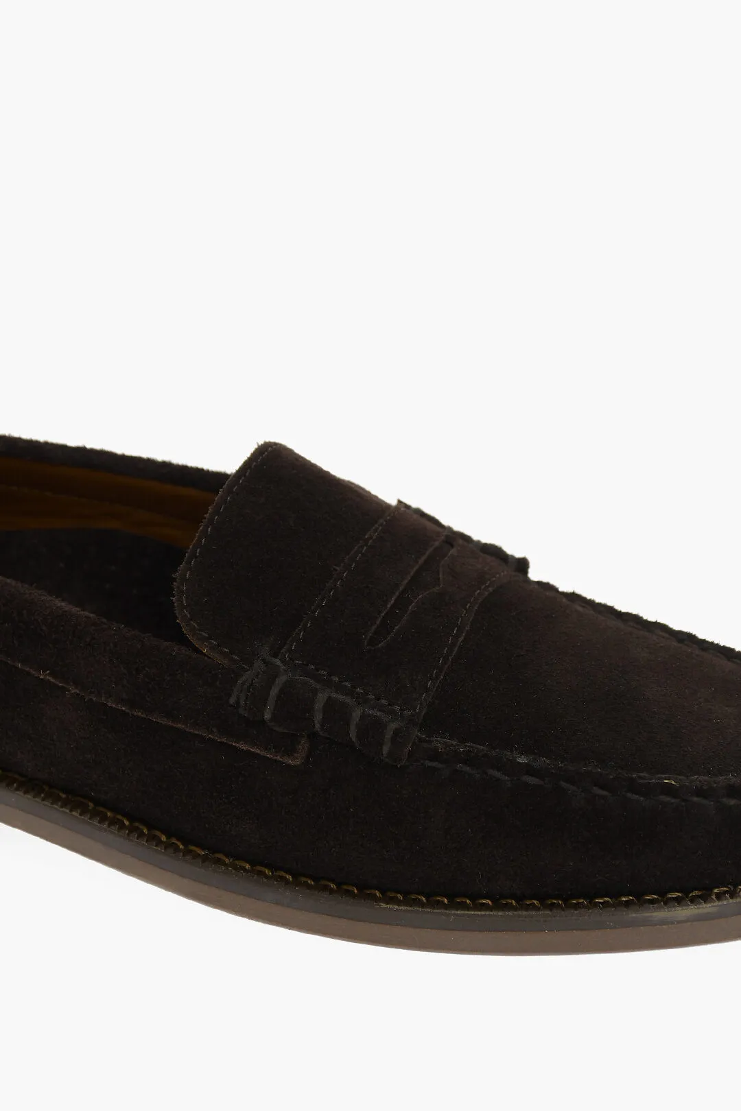 Mocassini Penny DAN In Suede Con Suola In Pelle