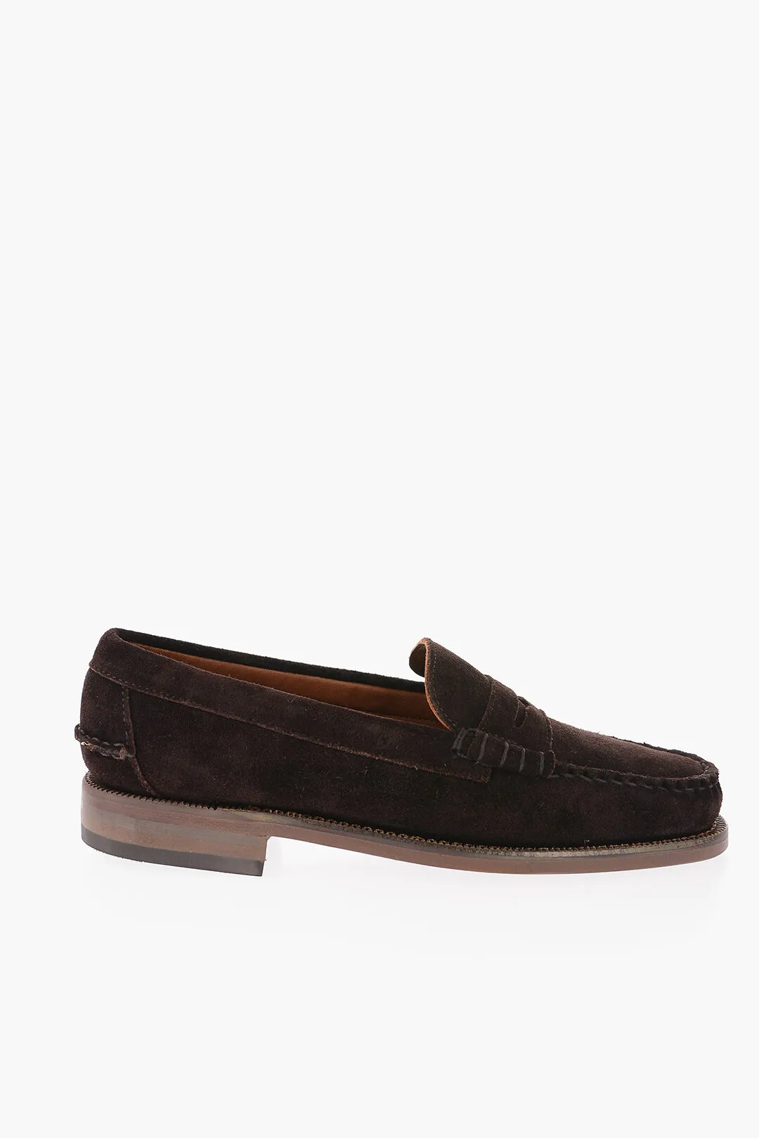 Mocassini Penny DAN In Suede Con Suola In Pelle